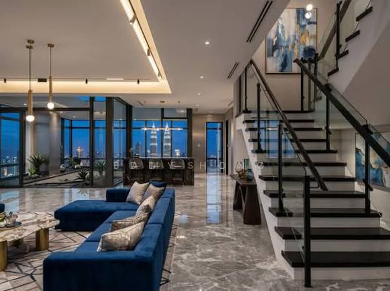 Servis Apartment untuk Disewa di Four Seasons Place - Eddy Hong - Living Room - PropertyGuru.com.my