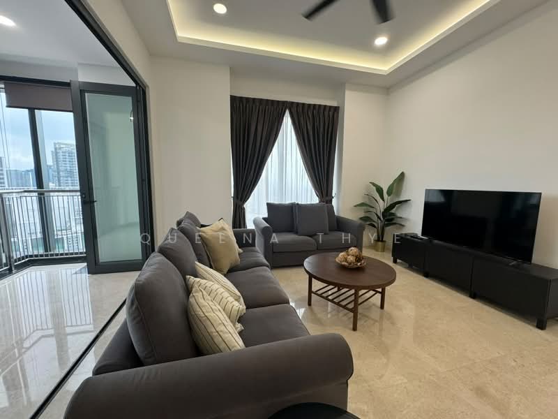 Kediaman Servis untuk Disewa di The Astaka @ 1 Bukit Senyum - Queena Thye - Living Room - PropertyGuru.com.my