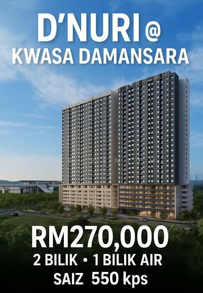 Servis Apartment untuk Dijual di D'Nuri Residences @ Kwasa Damansara - Yap Zenith - Exterior - PropertyGuru.com.my