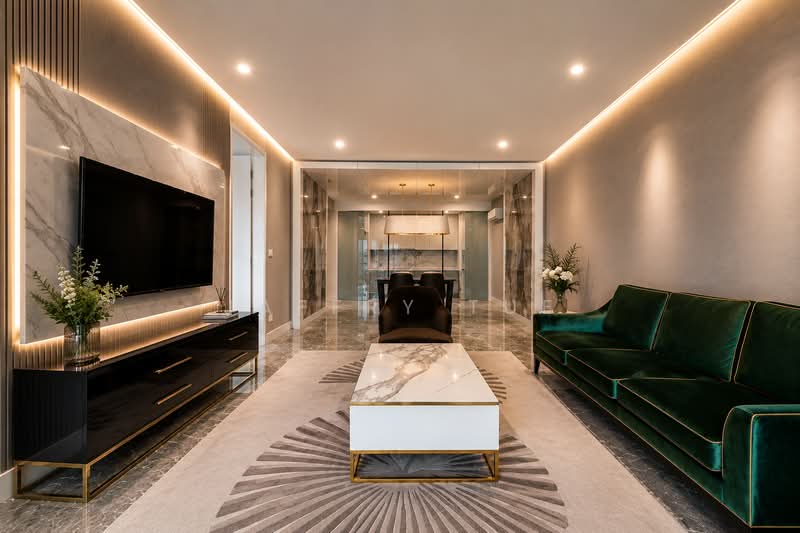 Servis Apartment untuk Disewa di Victory Suites (The Face 2), KLCC - Jaffry Tue - Living Room - PropertyGuru.com.my