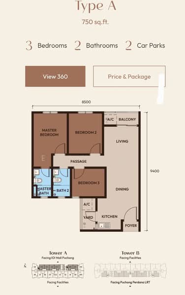 Servis Apartment untuk Dijual di Ara Residences - Evans Ee - PropertyGuru.com.my