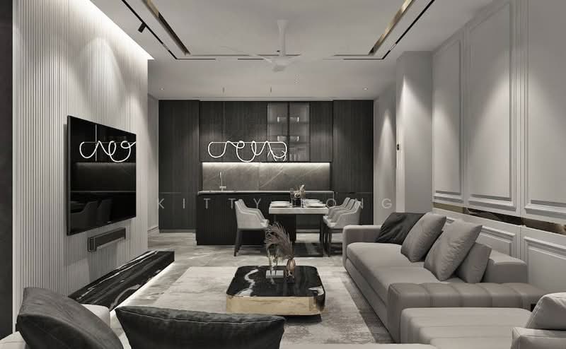 Service Residence for Sale at Greenfield Residence - Kitty Kong - Living Room - PropertyGuru.com.my