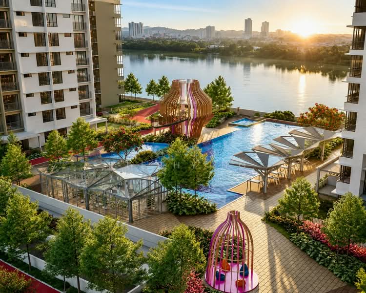 Servis Apartment untuk Dijual di Astra @ Aurora Residence - Stephy Ng - Pool - PropertyGuru.com.my