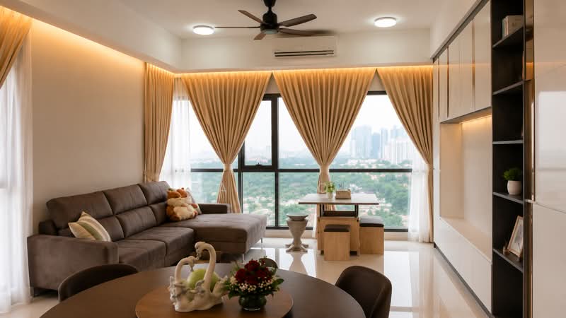 Service Residence for Rent at Tropicana Gardens - Ray Soo - Living Room - PropertyGuru.com.my