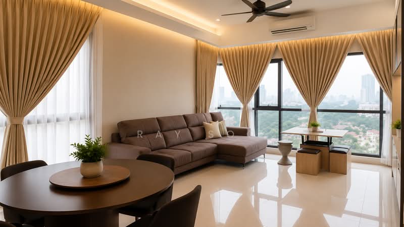 Service Residence for Rent at Tropicana Gardens - Ray Soo - Living Room - PropertyGuru.com.my