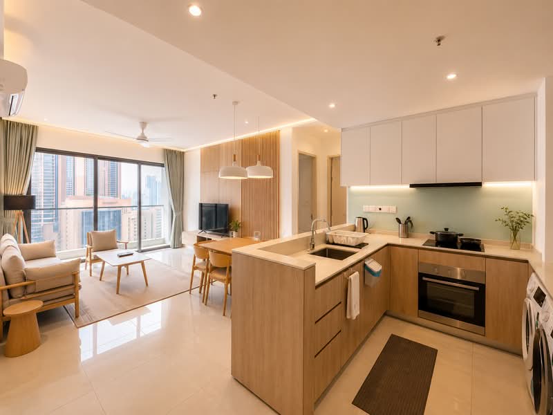 Servis Apartment untuk Disewa di Mitsui Serviced Suites - Jaffry Tue - Living Room - PropertyGuru.com.my