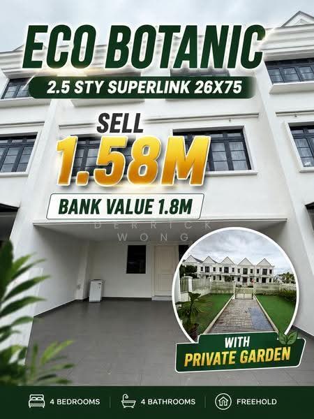 Rumah Teres 2.5-Tingkat untuk Dijual di Eco Botanic (Iskandar Puteri (Nusajaya)) - Derrick Wong - Exterior - PropertyGuru.com.my