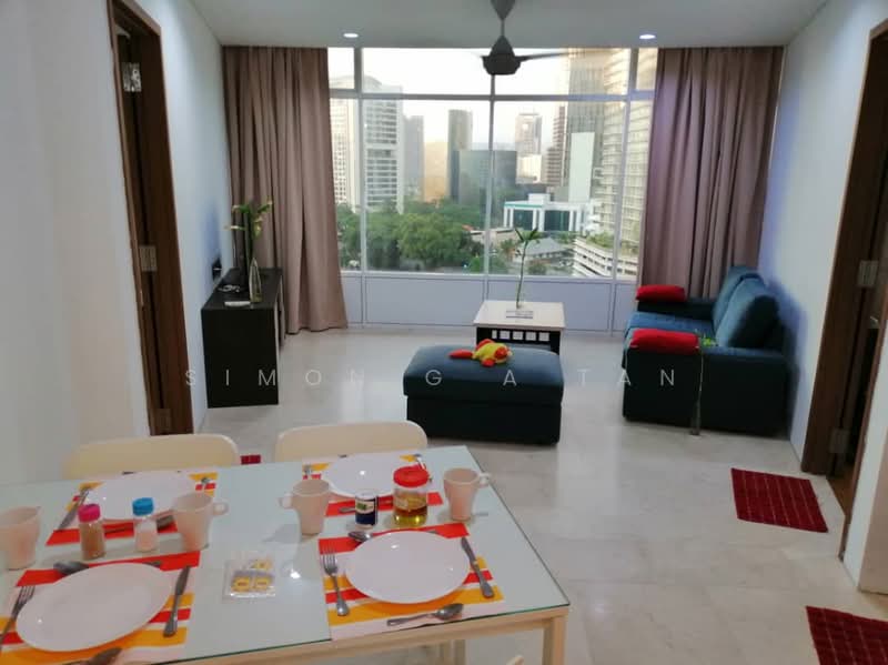 Service Residence for Sale at Vortex KLCC - Simon G A Tan - dining room also enjoy amazing view large window - PropertyGuru.com.my