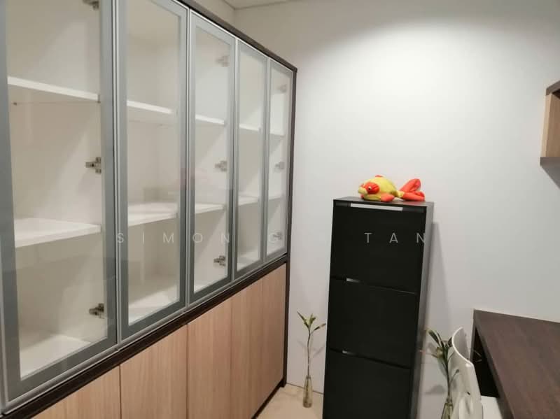 Service Residence for Sale at Vortex KLCC - Simon G A Tan - full height and width cabinets with glass doors book shelves - PropertyGuru.com.my
