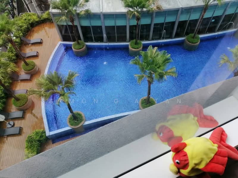 Service Residence for Sale at Vortex KLCC - Simon G A Tan - relaxing cool swimming pool view - PropertyGuru.com.my