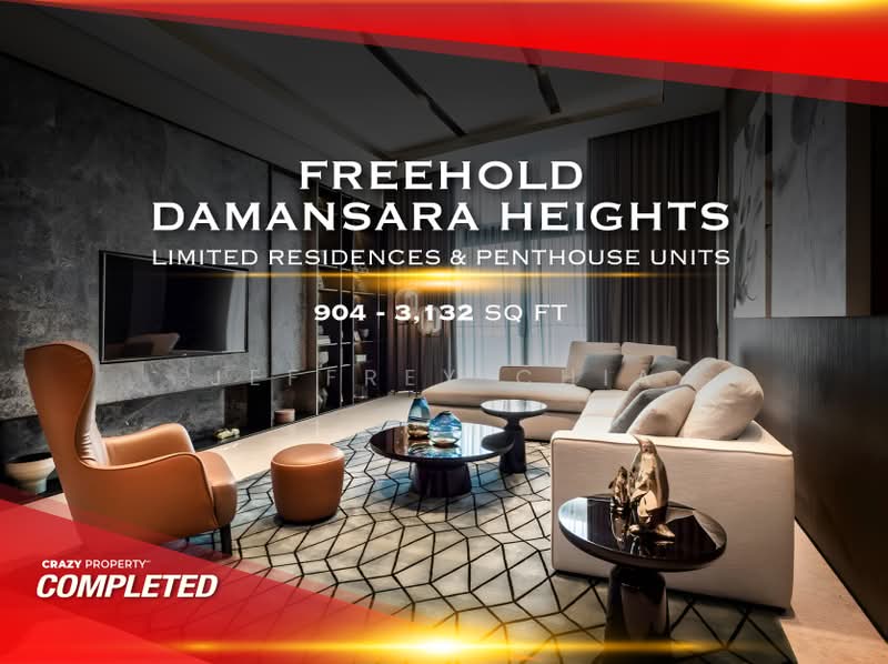 Service Residence for Sale at Damansara City Residency (DC Residensi) - Jeffrey Chia - Living Room - PropertyGuru.com.my