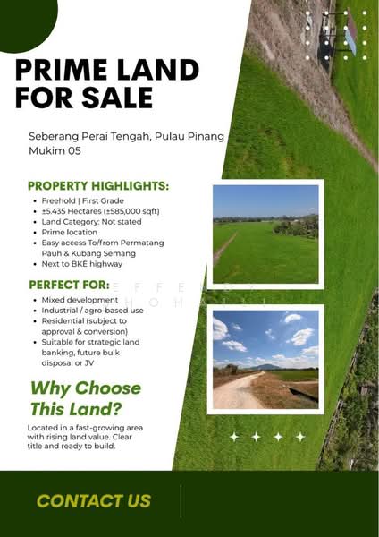 Agricultural Land for Sale in Seberang Perai (Penang) - Effendy Shohaili - PropertyGuru.com.my