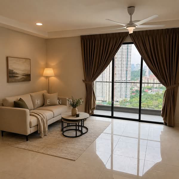 Kondominium untuk Disewa di Nestree Residence - Henry Chew - Living Room - PropertyGuru.com.my