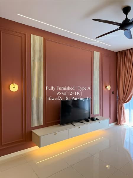 Servis Apartment untuk Disewa di Duta Park Residences - Angel Lim - Built-In TV Console - PropertyGuru.com.my