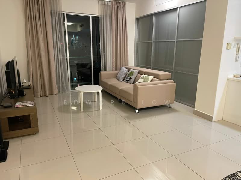 Servis Apartment untuk Dijual di Solaris Dutamas - Edward Low - Living Room - PropertyGuru.com.my