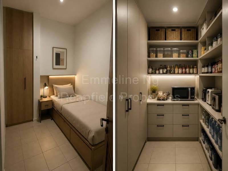 Condominium for Sale at Dua Residency - Emmeline Ng - Kitchen Pantry/Helper's Room Concept - PropertyGuru.com.my