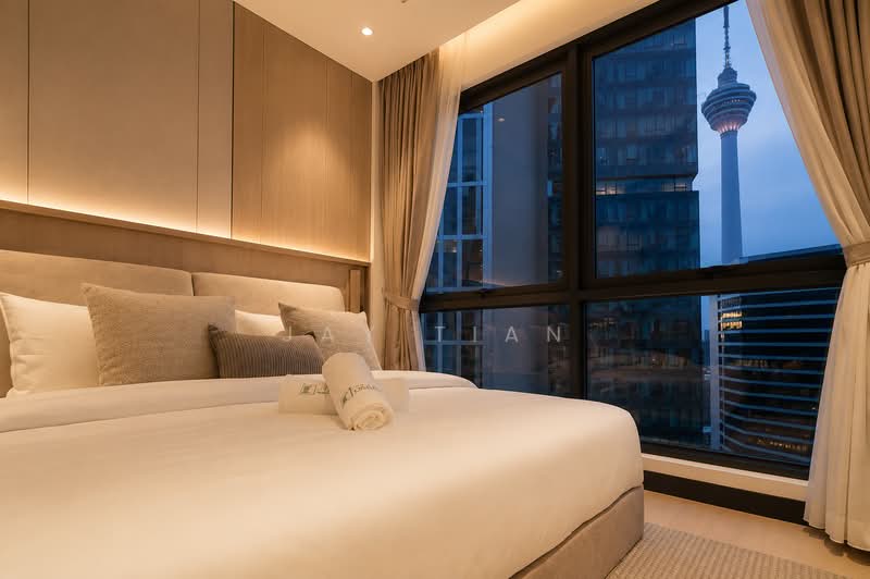 Service Residence for Sale at Skylon Residences - Jay Tian - Master Bedroom (Facing KLCC view) - PropertyGuru.com.my