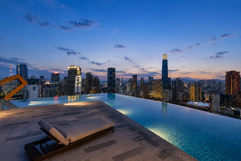 Service Residence for Sale at Skylon Residences - Jay Tian - Rooftop Infinity Pool (Full KLCC view) - PropertyGuru.com.my