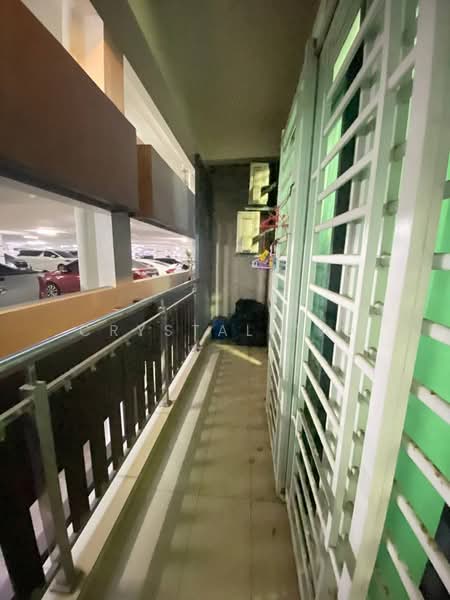 Service Residence for Sale at D'Secret Garden 2 (Pangsapuri Kempas Indah 2) - Crystal Tan - Balcony - PropertyGuru.com.my