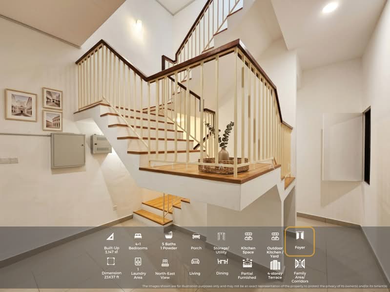 Terraced House for Rent in Damansara Perdana (Selangor) - Priscilla Tan - Walkway Stairs - PropertyGuru.com.my