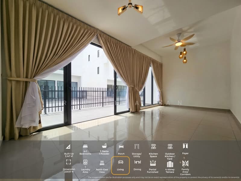 Terraced House for Rent in Damansara Perdana (Selangor) - Priscilla Tan - Living Room - PropertyGuru.com.my