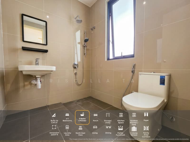 Terraced House for Rent in Damansara Perdana (Selangor) - Priscilla Tan - Bathroom - PropertyGuru.com.my