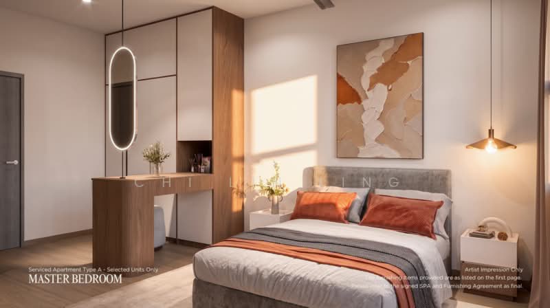 Servis Apartment untuk Dijual di Armani Residence - Chi Lin Ling - Master Bedroom - PropertyGuru.com.my