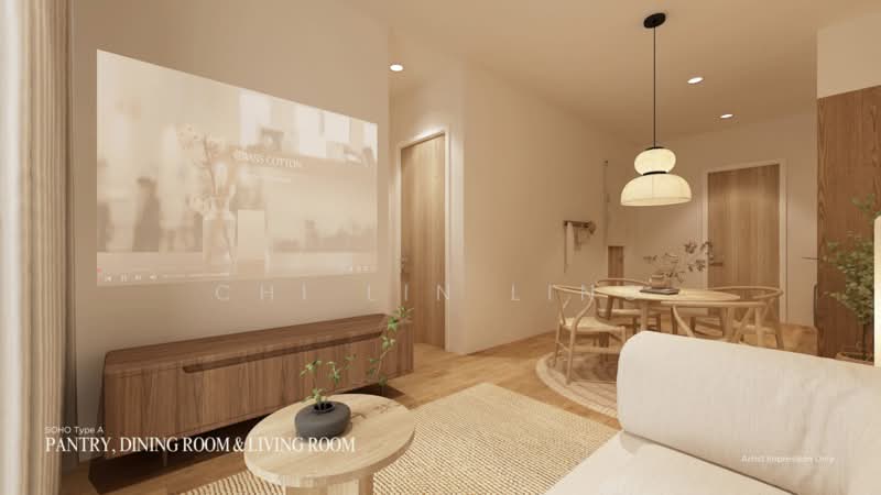 Servis Apartment untuk Dijual di Armani Residence - Chi Lin Ling - Living Room - PropertyGuru.com.my