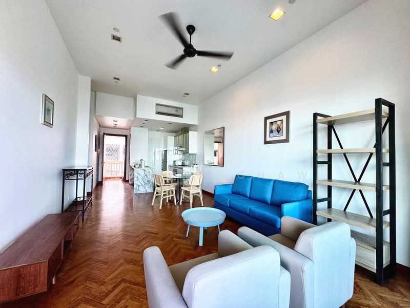 Servis Apartment untuk Disewa di Straits Quay (The Suites at Waterside) - Charles Chaw - Living Room - PropertyGuru.com.my