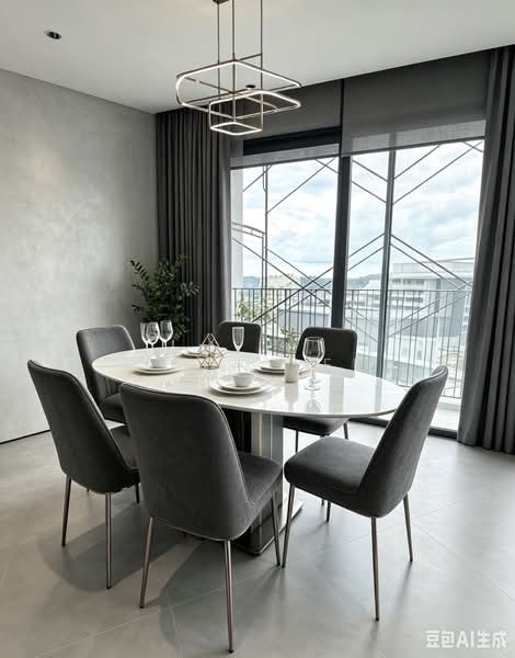 Kondominium untuk Dijual di Ren Residences - Jack Lee - Dining Room - PropertyGuru.com.my