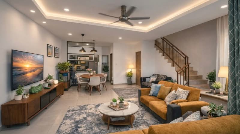 2-storey Terraced House for Sale in Saujana Utama (Puncak Alam) - Chee Hin - Living Room - PropertyGuru.com.my