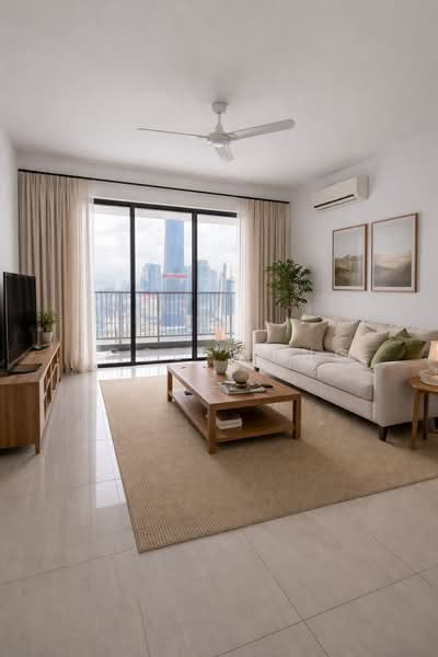 Condominium for Sale at One Cochrane Residence - Rose Wong - Living Room - PropertyGuru.com.my