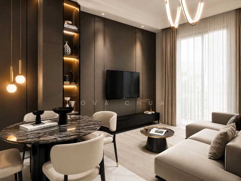 Service Residence for Sale at Residensi 38 Bangsar - Nova Chua - Living Room - PropertyGuru.com.my