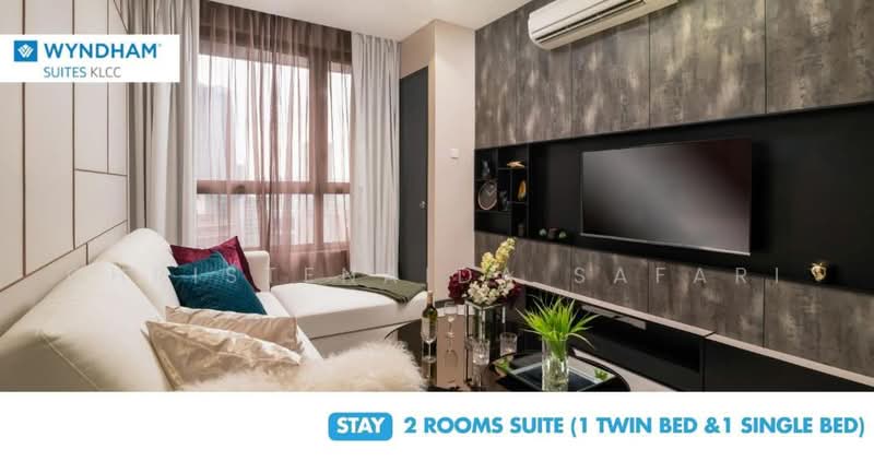 Service Residence for Rent at Wyndham Suites KLCC - Christenaida Safari - Living Room - PropertyGuru.com.my