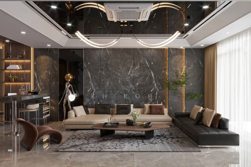 Rumah Banglo untuk Dijual di Mont Kiara (Kuala Lumpur) - KH Koh - Living Room - PropertyGuru.com.my