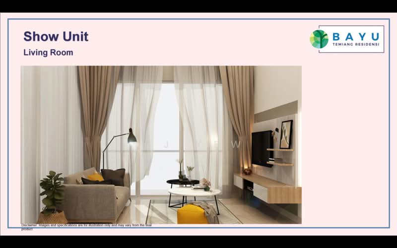 Kondominium untuk Dijual di Bayu Temiang Residensi - CJ Yew - Living Room - PropertyGuru.com.my
