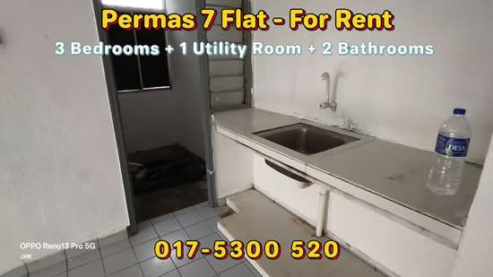Rumah Flat untuk Disewa di Rumah Pangsa Permas Jaya - Richard Shai - PropertyGuru.com.my