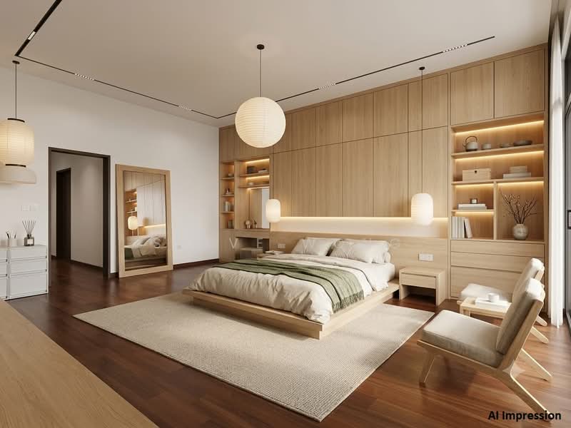 Rumah Berkembar untuk Dijual di Bandar Kinrara Seksyen 8 (Bandar Kinrara) - Steve Wong - Bedroom - AI Impression - PropertyGuru.com.my