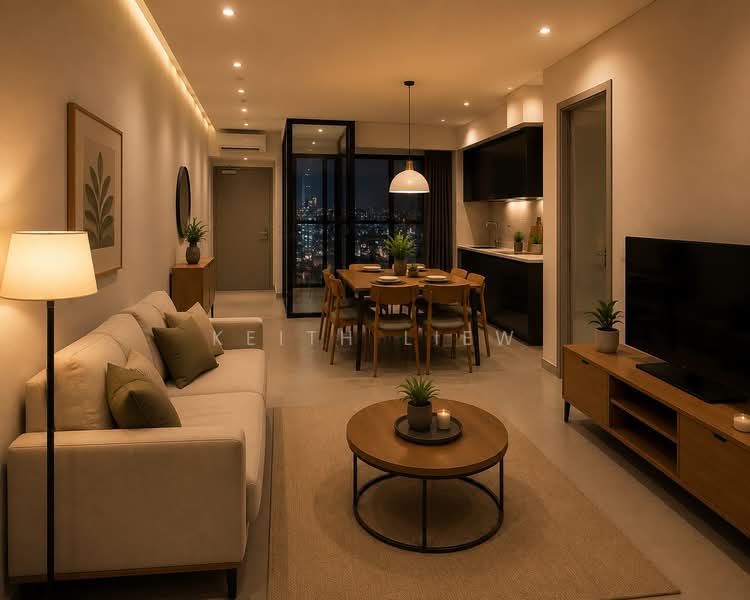 Servis Apartment untuk Dijual di Flexus Signature - Keith Liew - Living Room - PropertyGuru.com.my