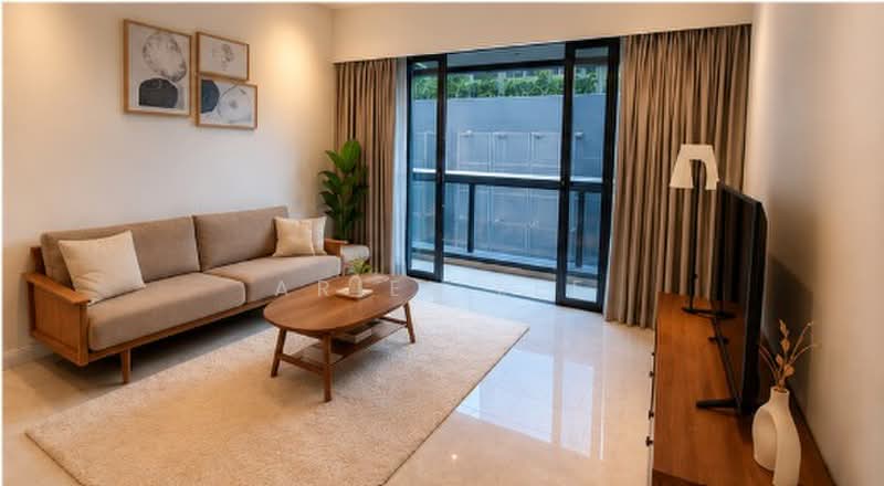 Service Residence for Rent at TRX Residences - Ariel Lee - Living Room - PropertyGuru.com.my