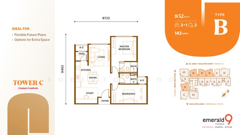 Servis Apartment untuk Dijual di Emerald 9 - Roberto Phoon - PropertyGuru.com.my