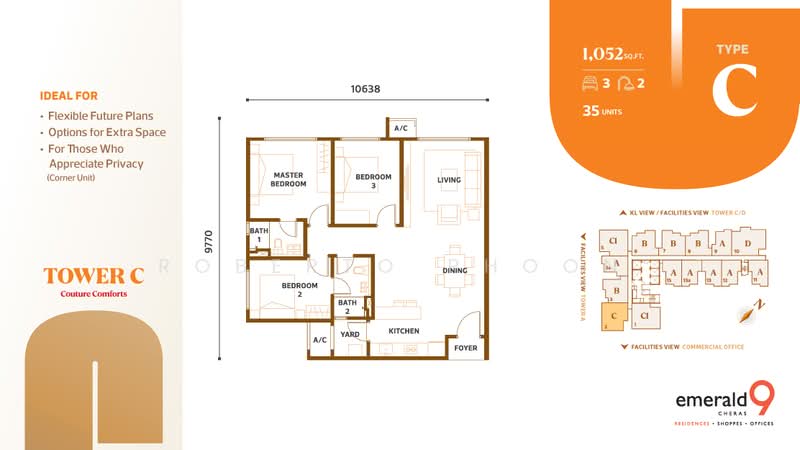 Servis Apartment untuk Dijual di Emerald 9 - Roberto Phoon - PropertyGuru.com.my
