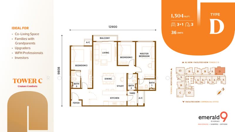 Servis Apartment untuk Dijual di Emerald 9 - Roberto Phoon - PropertyGuru.com.my