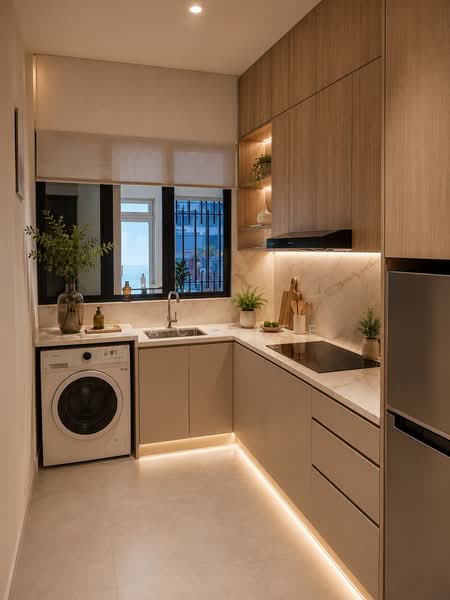Kondominium untuk Dijual di Quartz @ Queens Residenz, Queensville - Jack Lee - Kitchen - PropertyGuru.com.my