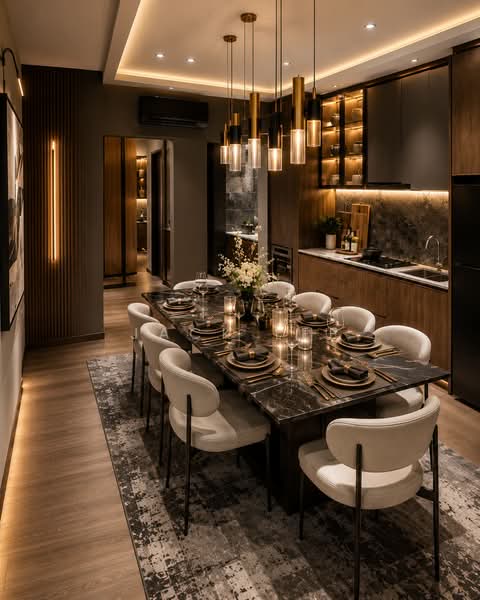 Kondominium untuk Dijual di Quartz @ Queens Residenz, Queensville - Jack Lee - Dining Room - PropertyGuru.com.my