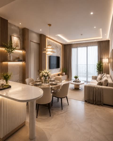 Kondominium untuk Dijual di Quartz @ Queens Residenz, Queensville - Jack Lee - Living Room - PropertyGuru.com.my