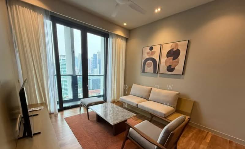 Kediaman Servis untuk Dijual di Conlay Signature Suites by E&O - Edward Low - Living Room - PropertyGuru.com.my