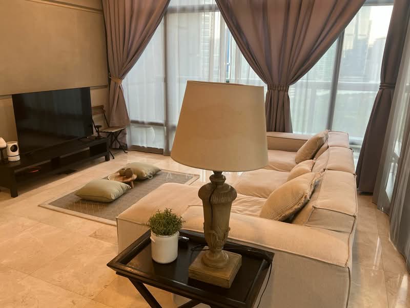 Kondominium untuk Disewa di Condominium @ The Troika - Sam Ho - Living Room - PropertyGuru.com.my