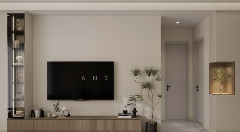 Service Residence for Sale at Reflection Residences - Yik Chuen - Living Room - PropertyGuru.com.my