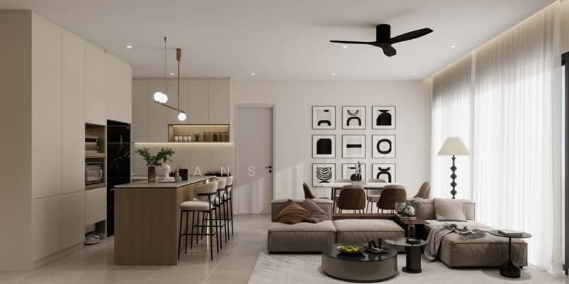 Service Residence for Sale at Reflection Residences - Yik Chuen - Living Room - PropertyGuru.com.my